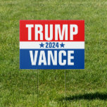 Trump Vance 2024 Bold Stars Political Campaign Sign