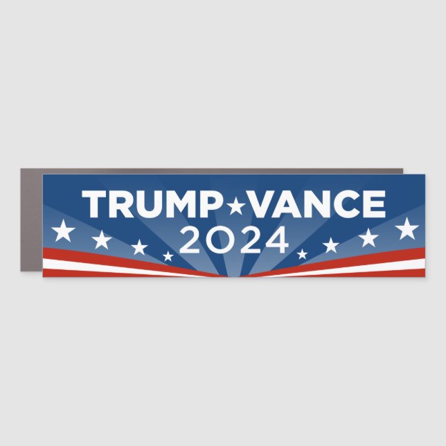 Trump Vance 2024 Bumper Car Magnet (Front)