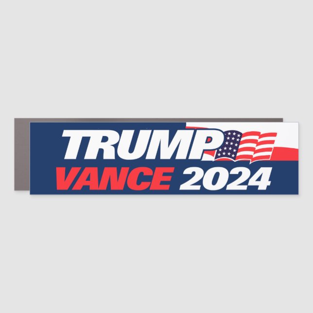Trump Vance 2024 Bumper Car Magnet (Front)