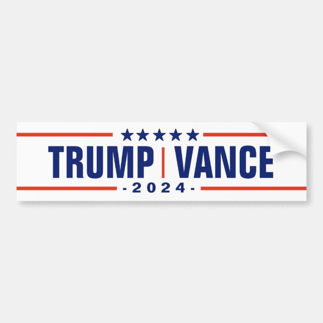 Trump Vance 2024 Bumper Sticker (Front)
