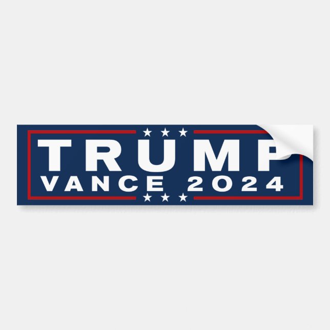 Trump Vance 2024 Bumper Sticker (Front)