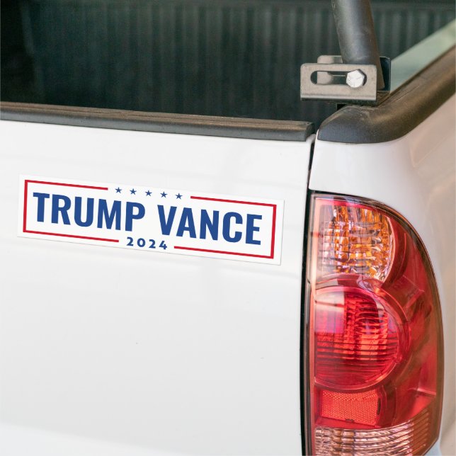 TRUMP VANCE 2024 BUMPER STICKER (On Truck)