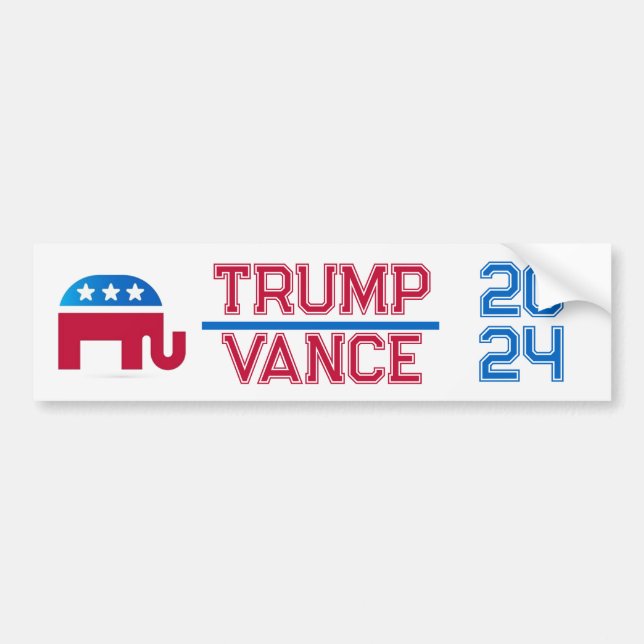 Trump Vance 2024 Bumper Sticker (Front)