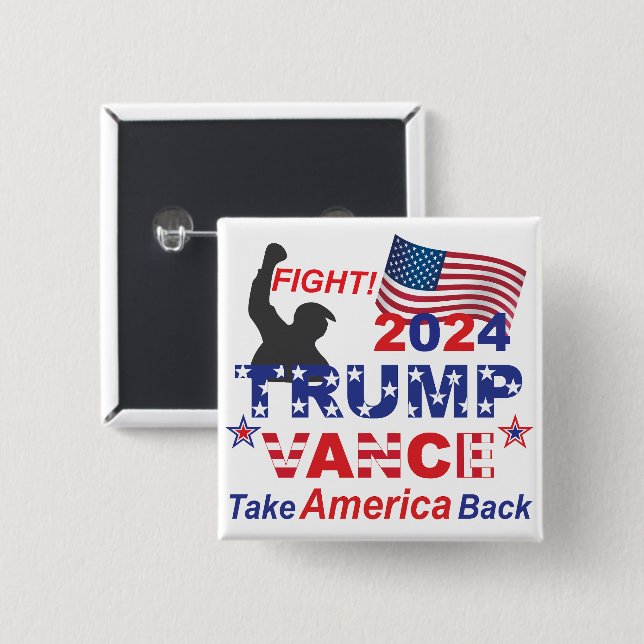 TRUMP VANCE 2024 BUTTON (Front & Back)