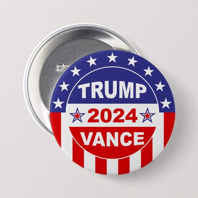 TRUMP VANCE 2024 BUTTON (Front & Back)