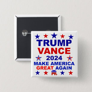 Trump Vance 2024 Button