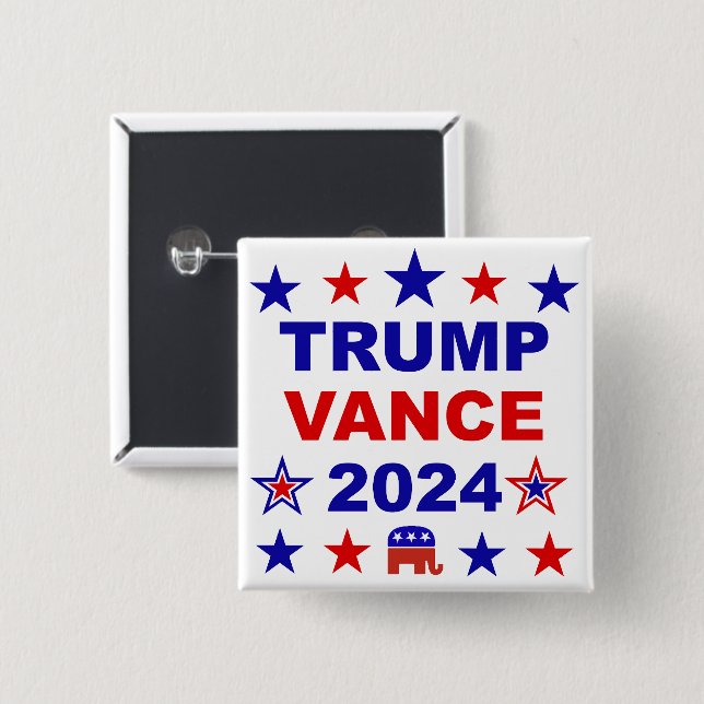 Trump Vance 2024 Button (Front & Back)