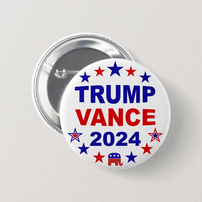 Trump Vance 2024 Button (Front & Back)