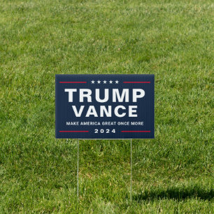 Trump Vance 2024 Campaign 2-Sided Outdoor Sign