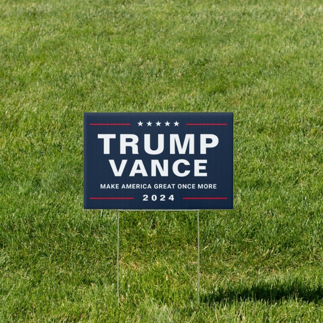 Trump Vance 2024 Campaign 2-Sided Outdoor Sign (Insitu)