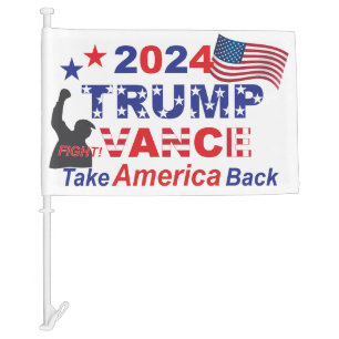 TRUMP VANCE 2024 CAR FLAG
