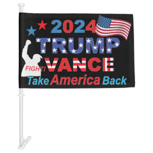 TRUMP VANCE 2024 CAR FLAG