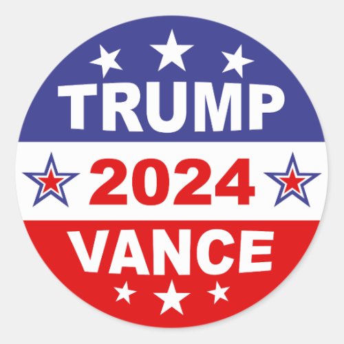 TRUMP VANCE 2024 CLASSIC ROUND STICKER