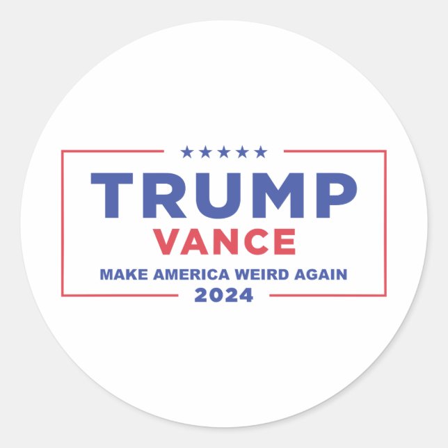 TRUMP VANCE 2024 CLASSIC ROUND STICKER (Front)