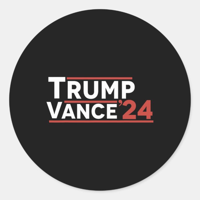 Trump Vance 2024  Classic Round Sticker (Front)