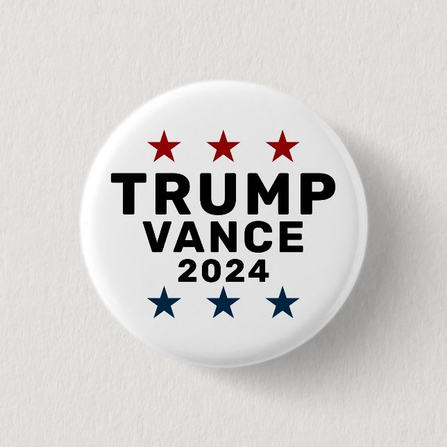 Trump Vance 2024 Classic Star Button (Front)
