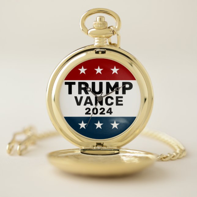 Trump Vance 2024 Classic Star Pocket Watch (Inside)