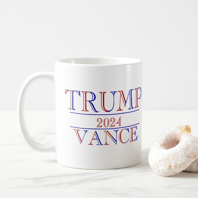 Trump Vance 2024 Coffee Mug (With Donut)