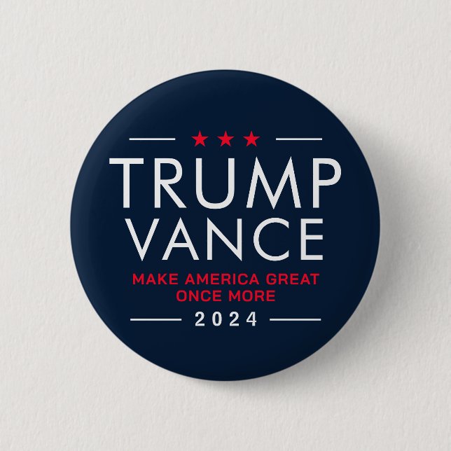 Trump Vance 2024 Collectible Campaign  Button (Front)