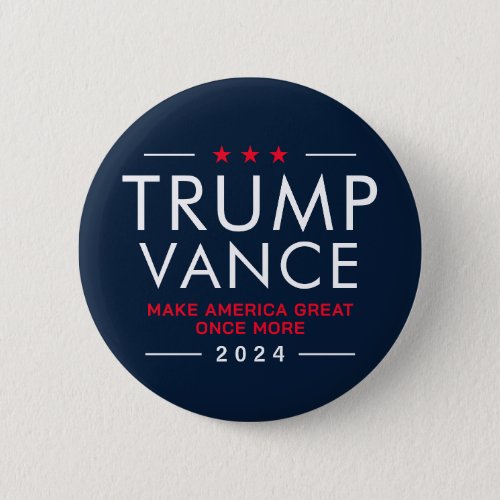 Trump Vance 2024 Collectible Campaign  Button