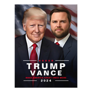 Trump Vance 2024 Collectible Campaign Photo  