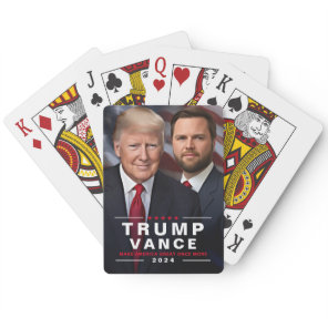 Trump Vance 2024 Collectible Campaign Photo   Poker Cards