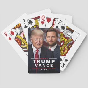Trump Vance 2024 Collectible Campaign Photo   Poker Cards