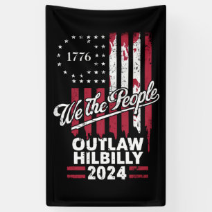 Trump Vance 2024 Donald Trump Outlaw Hillbilly Banner