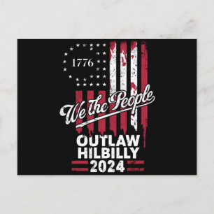 Trump Vance 2024 Donald Trump Outlaw Hillbilly  Postcard
