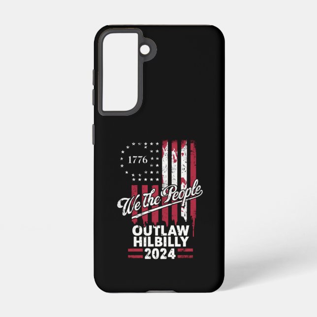 Trump Vance 2024 Donald Trump Outlaw Hillbilly  Samsung Galaxy Case (Back)