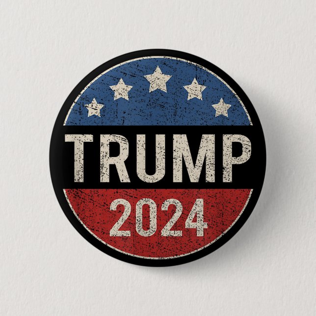 Trump Vance 2024 Election Button (Front)
