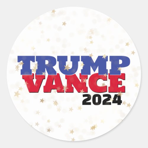 TRUMP  VANCE 2024 Election Classic Round Sticker