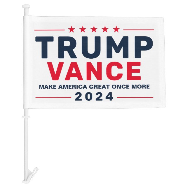 Trump Vance 2024 Election President & VP Car Flag (Front)