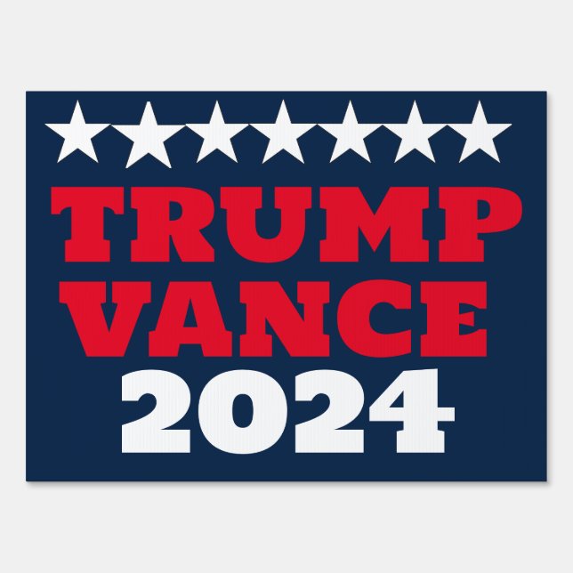 Trump Vance 2024 Election Yard Sign (Front)
