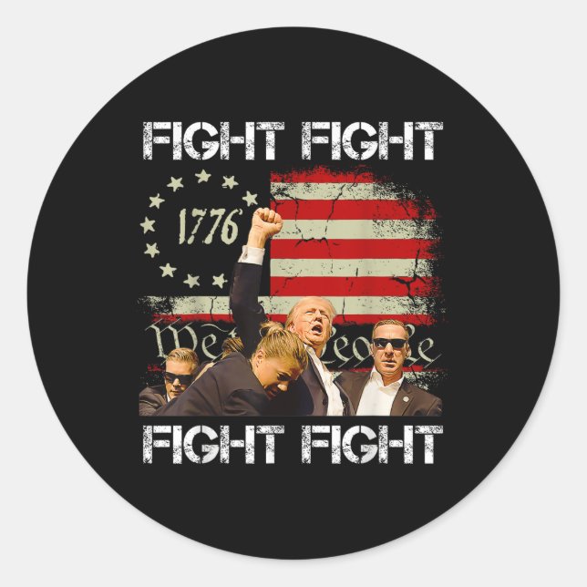 Trump Vance 2024 Fight  Classic Round Sticker (Front)