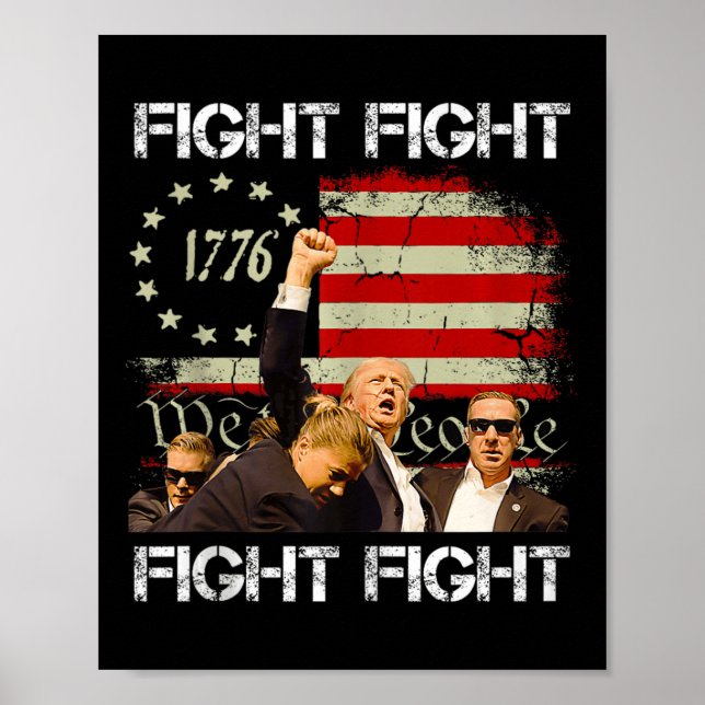 Trump Vance 2024 Fight  Poster (Front)