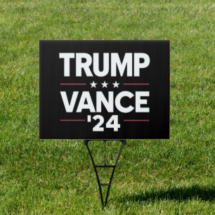 Trump Vance 2024 For President VP USA Election Sign
