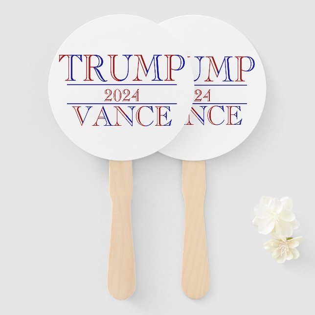 Trump Vance 2024 Hand Fan (Front and Back)
