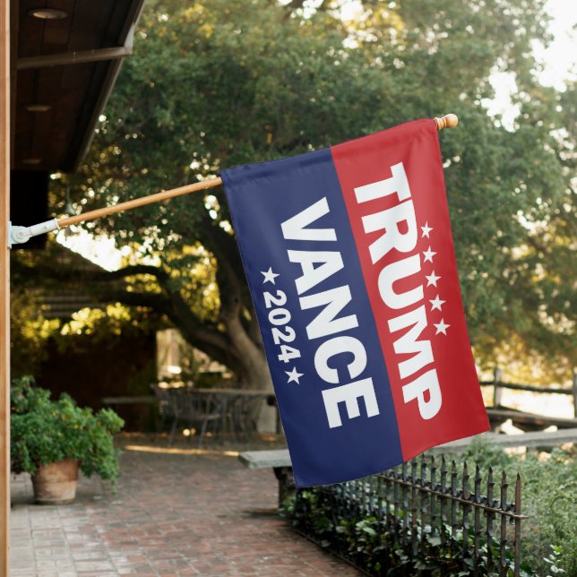 Trump Vance 2024 House Flag (In SItu)