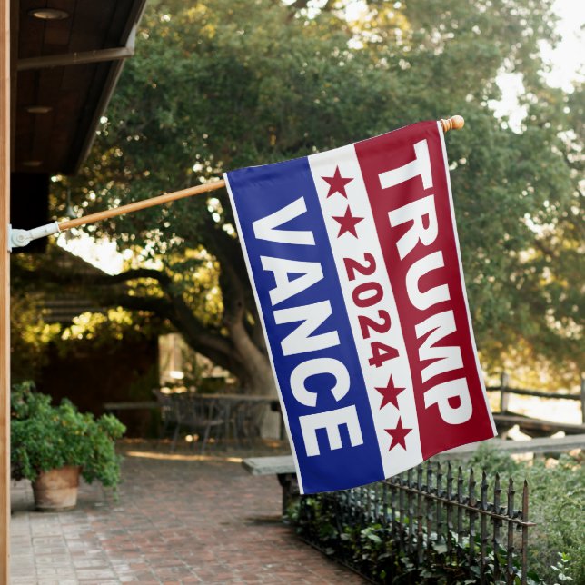 TRUMP VANCE 2024 HOUSE FLAG (In SItu)