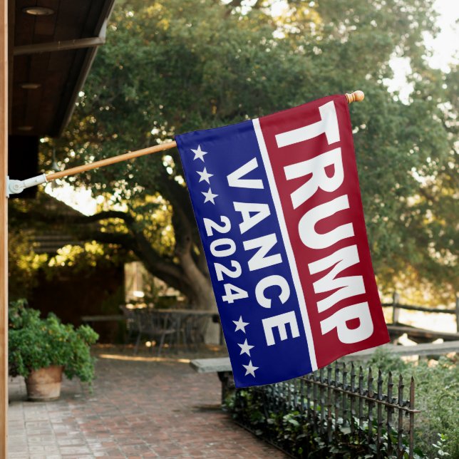 TRUMP VANCE 2024 HOUSE FLAG (In SItu)