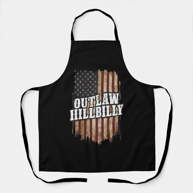 Trump Vance 2024 J.D. Vance Outlaw Hillbilly  Apron (Front)
