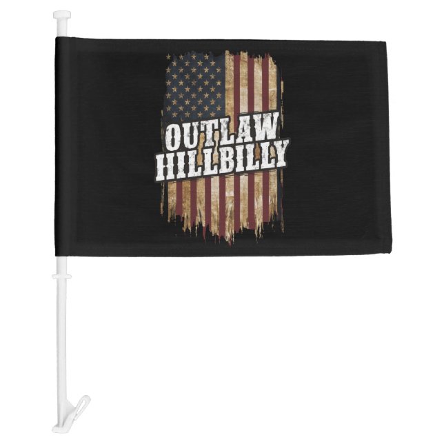 Trump Vance 2024 J.D. Vance Outlaw Hillbilly  Car Flag (Front)