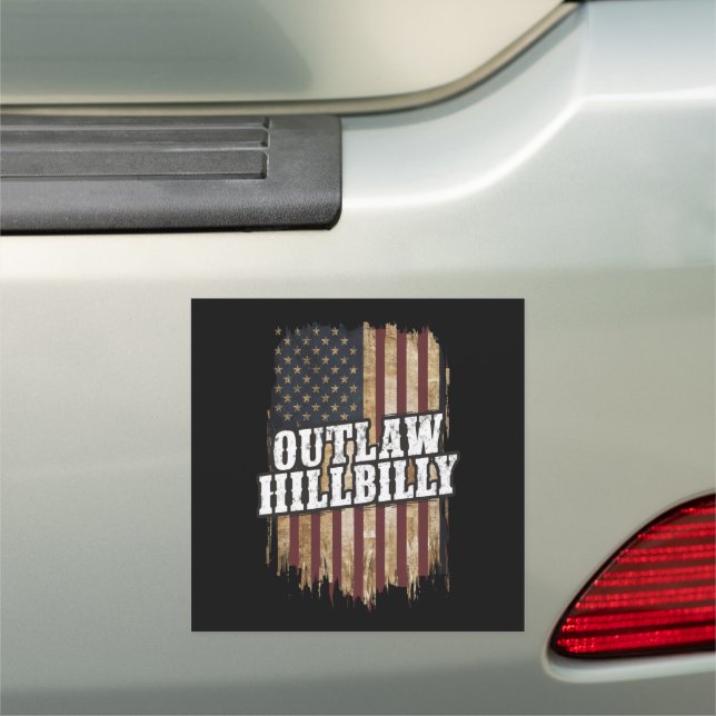 Trump Vance 2024 J.D. Vance Outlaw Hillbilly  Car Magnet (In Situ)