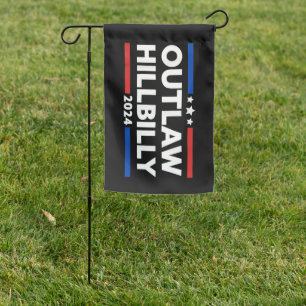 Trump Vance 2024 J.D. Vance Outlaw Hillbilly Garden Flag