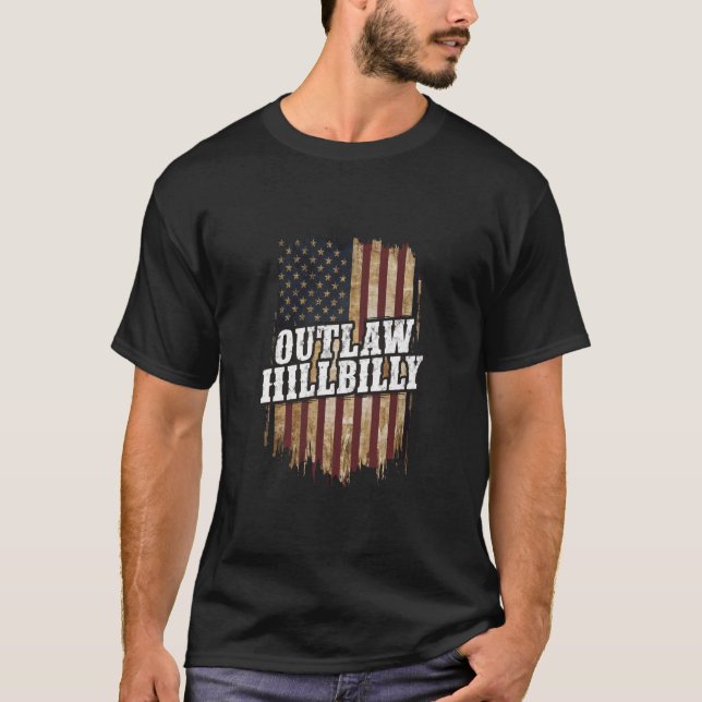 Trump Vance 2024 J.D. Vance Outlaw Hillbilly  T-Shirt (Front)