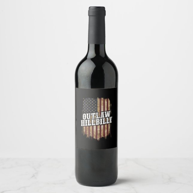 Trump Vance 2024 J.D. Vance Outlaw Hillbilly  Wine Label (Front)