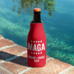 Trump Vance 2024 MAGA Donald Trump Red Stars Bottle Cooler