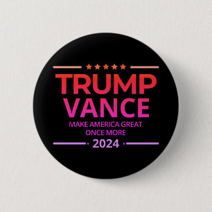Trump Vance 2024 Make America Great Again Button