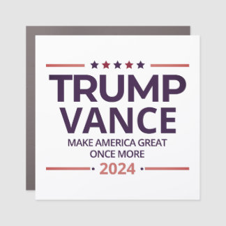 Trump Vance 2024 Make America Great Again Car Magnet